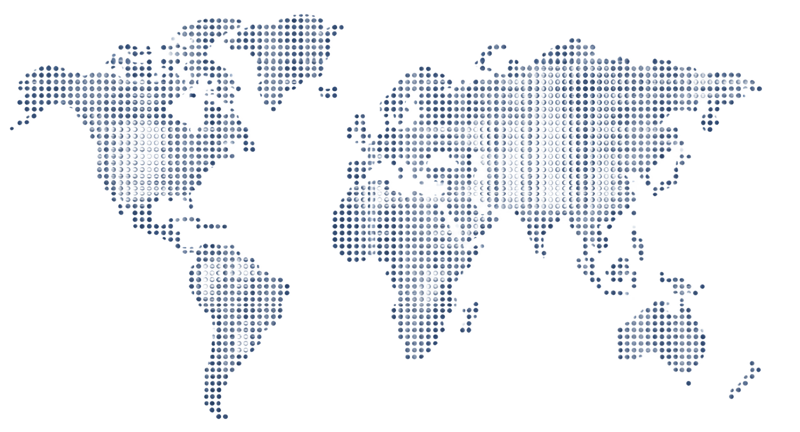 World map of GTTCI's international presence